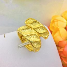 Cluster Rings LUXURY GOLD 14K YELLOW RING FOR COUPLE MEN WOMEN WEDDING ENGAGEMENT Jewellery ADJUSTABLE ANNIVERSARY BIRTHDAY GIFTS MALE