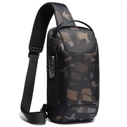 Duffel Bags Chest Bag Anti-thief Men Crossbody Waterproof Shoulder USB Charging Short Trip For Male Travel Pack