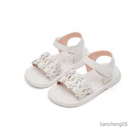 Sandals 2023 Summer New Soft Soled Children Sandals Style Flowers Hollow Open-toe Girls Breatheable Party Kids Shoes