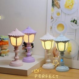 Night Lights Kawaii Mini LED Light Lighthouse Shape Table Lamp Cute Street Book Reading Room Bedside Bedroom Decoration