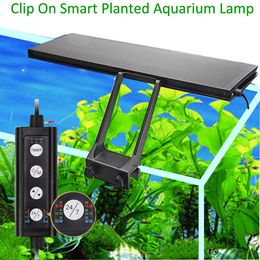 Lightings Clip On RGBW LED Aquarium Light with External Timer Controller Waterproof Fish Tank Aquariums Decor Lighting Planted Lights