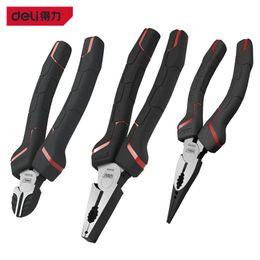 Tang Deli Multifunctional Universal Wire Cutters NeedleNose Pliers DiagonalNose Pliers LaborSaving and Durable Electrician Tools