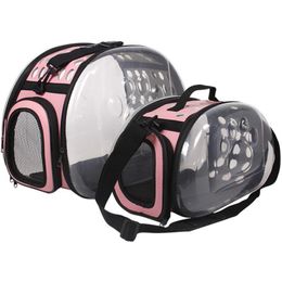 Strollers Cat Bag Transparent Cat Carrier Small Dog Pet Backpack Go Out Breathable Cage Travel Space Capsule Cat Supplies