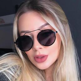 Sunglasses Classic Small Frame Round Women/Men Vintage Retro 90s Alloy Mirror Sun Glasses Celebrity Shades UV400Sunglasses