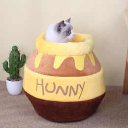 Mats Multifunctional Pet Dog Cat Bed Cat Nest Honey Pot Shape Comfortable Pet Cat House Multifunctional Soft Pet Bed Suitable For