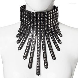 Choker Black Leather Collar Necklace Gothic Fashion Punk Cool Chocker Goth Clothing For Women Cosplay Jewelry