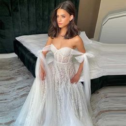 Party Dresses Sevintage Modern Lace Appliques Wedding Dresses Off the Shoulder Sweetheart A-Line Boho Wedding Gown Plus Size Bridal Gown 2022 T230502