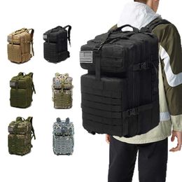 Backpacking Packs 50L Tactical Men's Backpacks Waterproof Nylon Large Capacity Rucksack Army Military Bags for Outdoor Hiking Hunting Camping J230502
