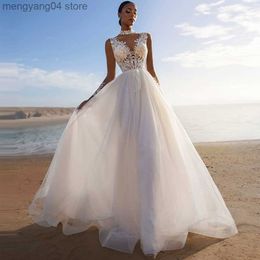 Party Dresses Sevintage Boho Wedding Dresses Lace Appliques Embroidery Long Sleeves High-Neck A-Line Wedding Gown Modern Bridal Dress 2022 T230502