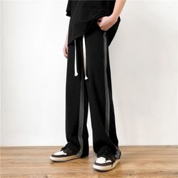 Men's Jeans Jean Pants Men Hip Hop Korean Stripe Clothing Men's Wide Leg Male Harajuku Casual Trousers Oversize Sports Joggers