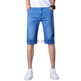 Men's Shorts 2022 Brand Mens Summer Stretch Thin Quality Denim Jeans Male Short Men Blue Jean Shorts Pants Big Size 40 42 44 46 T230502