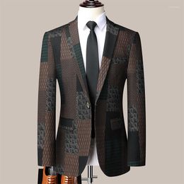 Men's Suits Fashion Blazers Men Brand Jacket Slim Casual Coats Handsome Masculino Business Jackets Cheque Men's Tops