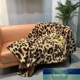 Leopard Print Golden Fox Velvet Blanket Office Leisure Travel Cover Blanket Air Conditioning Velvet Blankets Gift