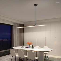 Chandeliers Dining Hall Pendant Lamp Is Simple And Minimalist. Nordic Tea Room Bar Long Straight.