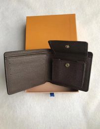 6 colors Mens Brand Wallet Men's Leather With Wallets For Men Purse Wallet Men Wallet with Orange Box Dust Bag