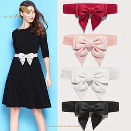 Other Fashion Accessories SISHION Waist Belts for Women ceinture femme VD1575 Black White Pink Bow Corset Elastic Women Belt J230502