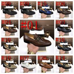 MEN's Classic DESIGNER LUXURY DRESS LOAFERS outdoor FASHION Slip On Formal LEATHER SHOE For MEN gold club party Business SHOES