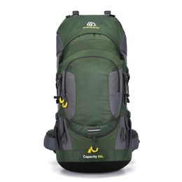 Backpacking Packs 60L Outdoor Hiking Backpacks Rucksack Sport Bag Travel Climbing Bags Waterproof Trekking Camping Backpack with Rain Cover J230502