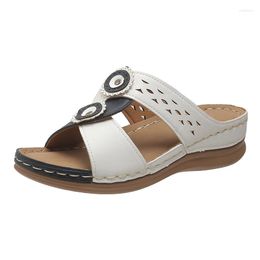 Slippers Summer Women's Shoes 2023 Roman Casual Wedges Outdoor Plus Size Non Slip Flat Ladies Slides Women Beach