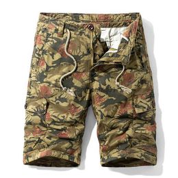 Men's Shorts Pure Cotton Men Summer Cargo Shorts Male Black Multi Pockets Bermuda Shorts For Men Homme Long Military Army Tactical Boy Z619 T230502
