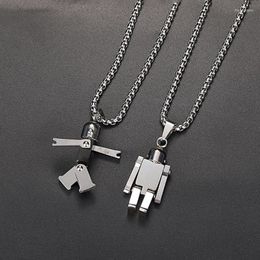 Chains Robot Woman Necklace Chain Long Hiphop Women Necklaces Jewellery Unisex Pendant Silver Colour Classic European Stainless Collares