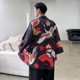 Ethnic Clothing Japanese Style Print Kimono Cardigan Men Harajuku Women Summer Yukata Female Streetwear Traditional Haori FF3215