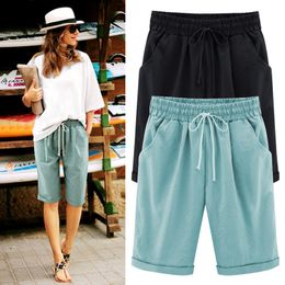 Women's Shorts Summer shorts Women Summer Bermuda Shorts Large Size 8xl Loose Casual Sports Stretchy Cotton Straight Leg Breathable Sweatshorts 230428