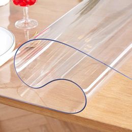 Table Cloth PVC Mat Transparent Waterproof Tablecloth Oil Secure Non-toxic Home Decor Kitchen Cover