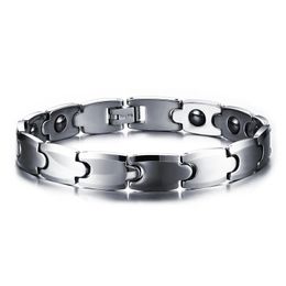 Link Bracelets Simple Jewelry Men Magnetic Health Care Belt Pure Tungsten Steel Bracelet Men's Holiday Gift WBRM-001 Chain