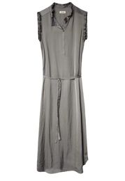 Casual Dresses Zadig & Voltaire Women Polyester Midi Dress Sleeveless Fit & Flare Shirt Dress
