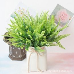 Decorative Flowers 1Pcs Artificial Flower Leaves Plants Pretty Fake Lifelike Plastic Persian Grass Lysimachia Fern Floral Decoration