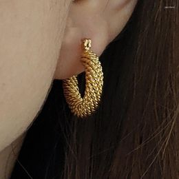 Hoop Earrings Small Twist Stainless Steel For Women Minimalist Simple Jewellery No Tarnish Waterproof In