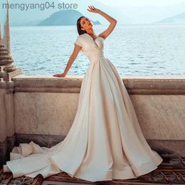 Party Dresses LORIE Princess Wedding Dresses A Line Beach Sweetheart Neck Bridal Gowns Satin Pleats 2023 Wedding Party Dress T230502