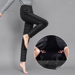 Women's Pants Women Warm Down Cotton Female Padded Quilted Trousers Elastic Waist Casual Ladies Leggings G497