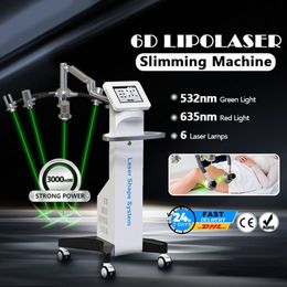 Green or Red Lights Available liposlim weight loss lipolaser 6D lipo laser slimming machine FDA cleared 6 lamps home spa