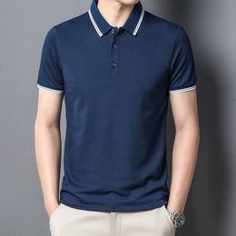 Men's Polos Summer Luxury Business Polo Shirts Brand Lapel Casual Fashion Short Sleeve Designer Tops Clothing 230428