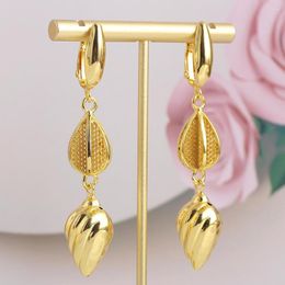 Dangle Earrings Hoop Copper African For Women Girls Jewelry Unique Dubai Drop Statement Earring Female