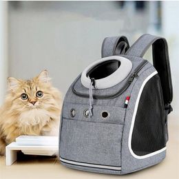 Dog Car Seat Covers Pet Carrier Backpack Cat Travel Packbag Breathable Outdoor Portable Bag Mesh Head For
