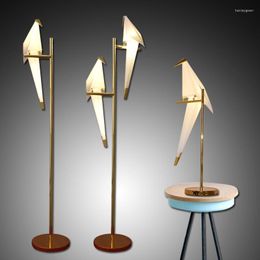 Floor Lamps Postmodern Simple Creative Living Room Study Bedroom Personality Nordic Art Designer Thousand Paper Cranes Birds Lamp
