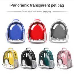 Strollers UFBemo Cat Carrier Breathable Backpack Travel Portable Breathable Space Capsule Cage Pet Transport Bag