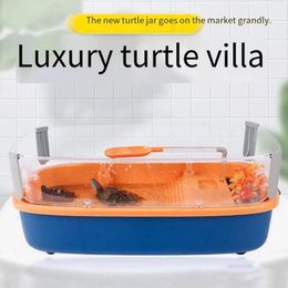 Terrariums Aquarium ecological turtle tank drying table landscaping small snapping turtle tank filter rain turtle breeding box 220V