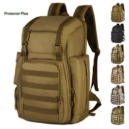 Backpacking Packs Protector Plus 40L MOLLE Tactical Assault Backpack Military Army Camo Bags Outdoor Travel Camping Hiking Trekking Rucksacks J230502
