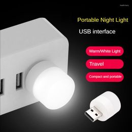 Night Lights Mini USB Light Portable Eye Protection Reading Plug Bulbs LED Lamp Computer Mobile Power Charging Round Small Book