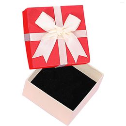 Gift Wrap Storage Square Shape Bracelet Necklace With Lid Display Jewellery Case Box Small Portable Earring Cardboard Holiday Packaging