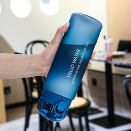 Mugs 780ML Matte Water Bottle Portable Leakproof Sports BPA Free Transparent Plastic Outdoor Drinking Bottles Adult Kids Drinkware Z0420