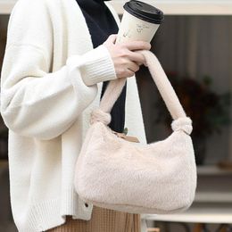 Evening Bags Korean Version Autumn And Winter Mini Bag Casual Fashion Trend Armpit Women's Net Red Ocean Air Plush Handbag