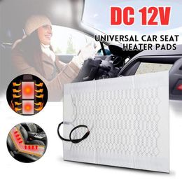 Car Seat Covers Universal Heated Pad Styling Winter Warmer Safe Heater Mat Carbon Fibre Auto Heating PadCar