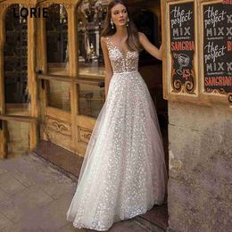 Party Dresses A-line Lace Wedding Dresses 2020 Beach Bridal Wedding Gown Boho Floor Length Charming Princess Party Gown Plus Size T230502