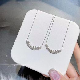 Pendant Necklaces CAOSHI Stylish Style One Row Cubic Zirconia Necklace For Women Exquisite Gorgeous Neck Jewellery Girls Daily Collocation