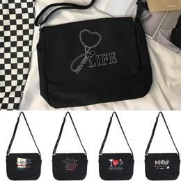 Waist Bags Women Casual Bag Messenger Korean Style Female Backpack College Large Capacity Print Shoulder Student School Postman
